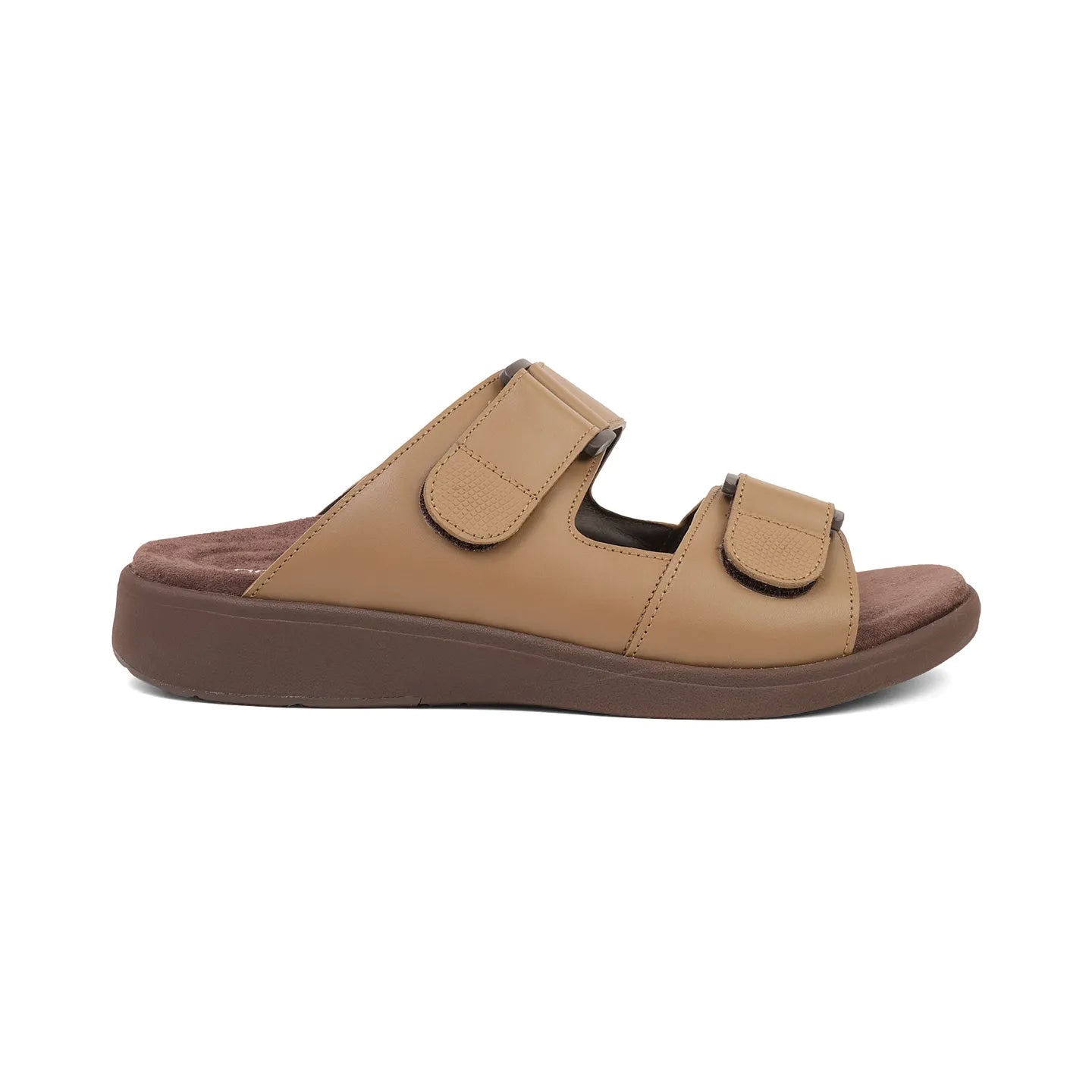 Aetrex Premium Comfort Suede Foot Bed Arabic Sandals Brown Olive - Aetrex Middle East